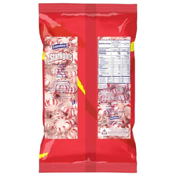 COLOMBINA STARLIGHT MINTS HARD PEPPERMINT CANDY, INDIVIDUALLY WRAPPED, PEPPERMINT FLAVOR, 430 COUNT (80 OZ)
