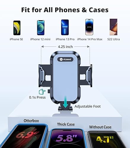 VICSEED Military-Grade Sturdy Car Phone Holder Mount, Upgraded - Main Image