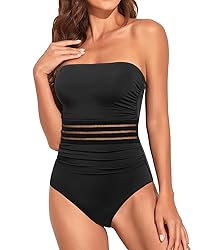 Holipick Women New Black One Piece Swimsuits Tummy