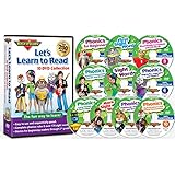 Let’s Learn to Read 10 DVD Collection by Rock ‘N Learn (170 sight words, covers all phonics rules, vowels, consonants, blends, digraphs, practice sections to build reading fluency, 80 downloadable worksheets and more.)
