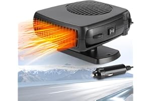 Car Heater, 12V 200W Portable Car Heater Windshield Defogger, 2-in-1 Fast Heating and Cooling for Car That Plugs into Cigaret