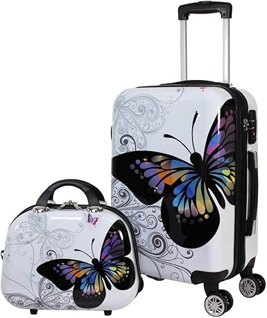 butterfly suitcase amazon