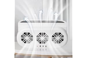 MYUOOT Solar-Powered Car Window Exhaust Fan with 3 Air Outlet, Solar Ventilation for Vehicle, Solar Ventilation Fan for Car,Solar Car Window Vent Fan for Most Models of Cars,White