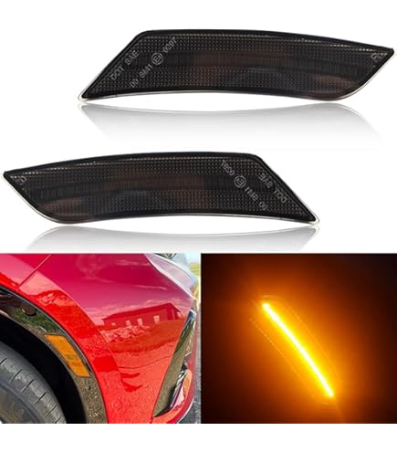 LED Side Marker Lights Assembly Smoked Lens For 2016-2023 Mazda MX-5 Miata ND Front Amber & Rear Red Fender Side Marker Lamp - 34 - View #14