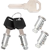 4 Pack Lock Rack Cores for Thule, Key Cylinder Bike Rack Roof Rack Locks | Includes 4 lock cylinders, 2 keys, quick installation, durable zinc alloy construction, smooth locking reliable anti-rust pe