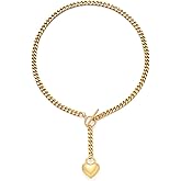 CLASSYZINT 18K Gold Plated Coin Lion Head Pendant Necklace Chunky Paperclip Choker Necklace For Gifts On Birthday Holidays For Women Girls