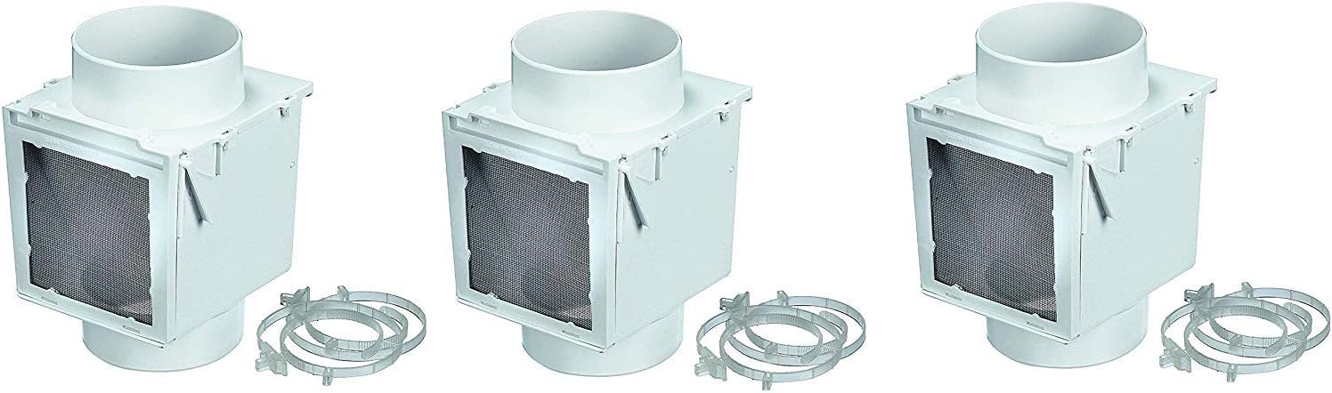 Deflecto Extra Heat Dryer Saver, 4", White (EX12) (Pack of 3)