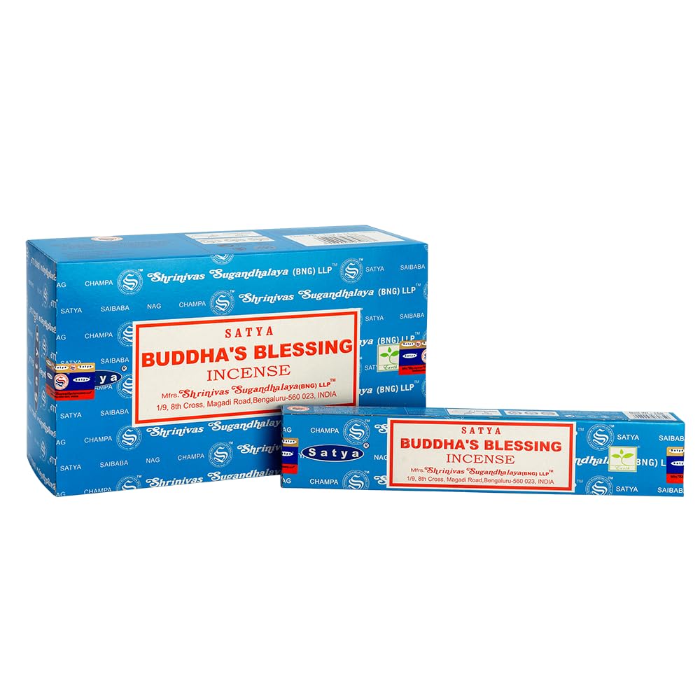 VIE Premium Satya Incense Sticks, 12 Packs x 15g, Blue Sage