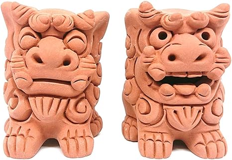 Amazon 沖縄土産 素焼きシーサー 玄関 屋内 めんそーれ 置物 オブジェ オンライン通販