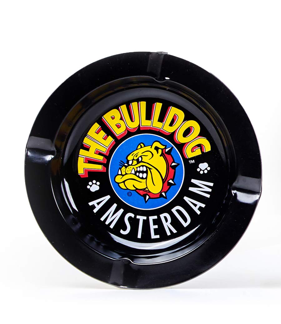 The Bulldog Amsterdam Ashtray Black With Logo for Smokers
