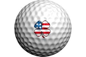 Golfdotz - USGA Rule Conforming Novelty Golf Ball Markers, Golf Ball Stickers for Marking Balls, No More Smearing from Stamps, Gifts for Golfers, Dads, and Retirees, (USA Collection; 32-Count)