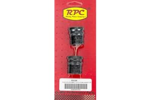 Racing Power Company Breather Grommet, Baffled, 1 in ID, 1.25 in OD, 1.4 in Thick, Rubber, Black, Pair