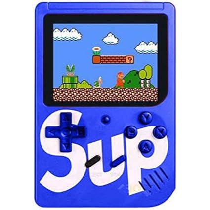 Lucria Sup Game400 in 1 Super Handheld Game Console, Classic Retro Video Game, Colourful LCD Screen, Portable, Best for Kids (Blue)