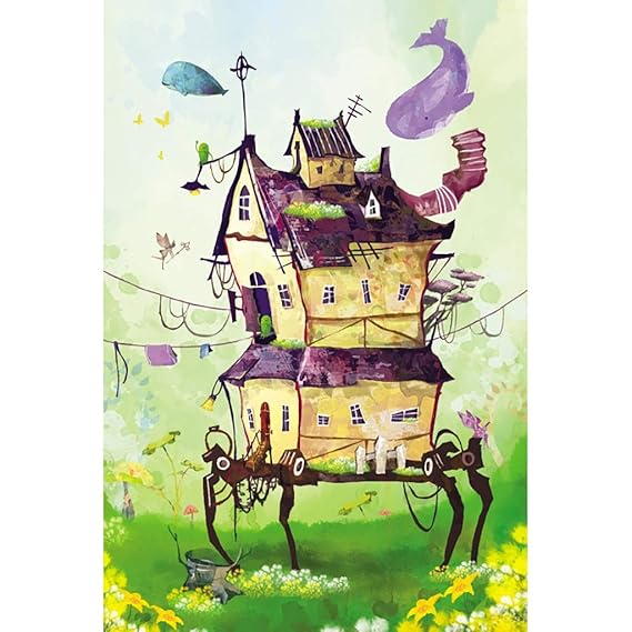 Jigsaw Puzzles-HU FlyingPT Flying Whale Fantasy Painting Series, Holzpuzzle ? Reichhaltige Farbe Dreamland Art, Perfekter Sch