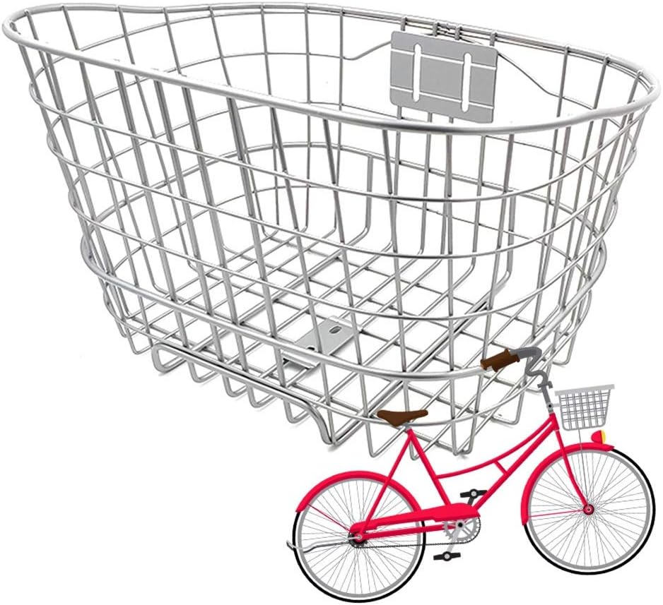 LXLIGHTS Bike Basket, Bicycle Basket Electric Bicycle Large Stainless