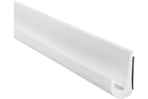 Trim-Lok Drip Rail, White – 1/2” Height, 25’ Length – PVC Plastic Rain Gutter for Cars, Vans, and RVs, Easy to Install Flexible Drip Rail Molding to Control Water Runoff, Durable 3M Tape Included
