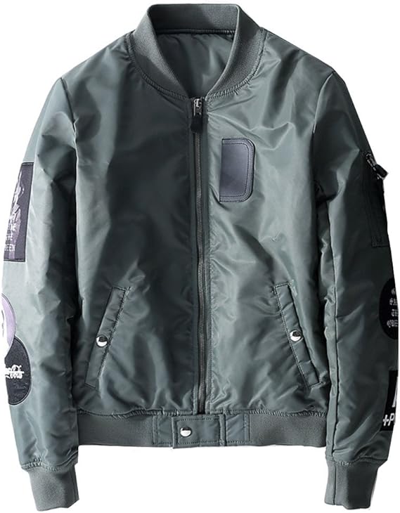 メンズ 高校生 ジャケット ミリタリー Ma 2 刺繍 個性 カジュアル Amazon