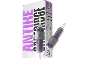 ANTIKE Clouds Pro Tattoo Cartridge Needles #10(3RL) 20Pcs 0.3mm with Soft Finger Ledge Bugpin X-Taper Disposable Tattoo Needles with Membrane Round Liner EN11P-FG-20-1003RL