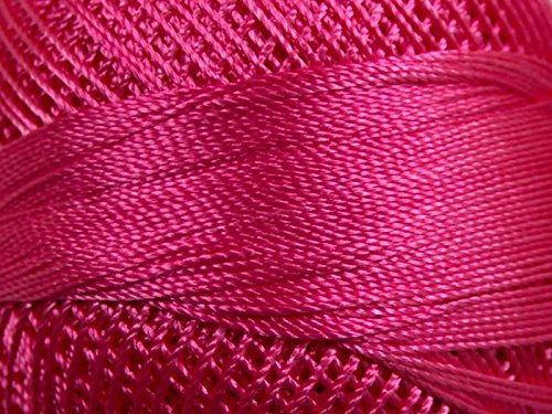 Persian Rose Pink Yarn Art Tulip Size 10 Microfiber Thread - 50 Gram, 273 Yards