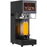 ABUKE Commercial Soda Can Sealer, Automatic Can Sealer Machine for Aluminum & Plastic Cans - Touch Screen Operation, No Need Cup Mat, Auto-Detect Height, Black