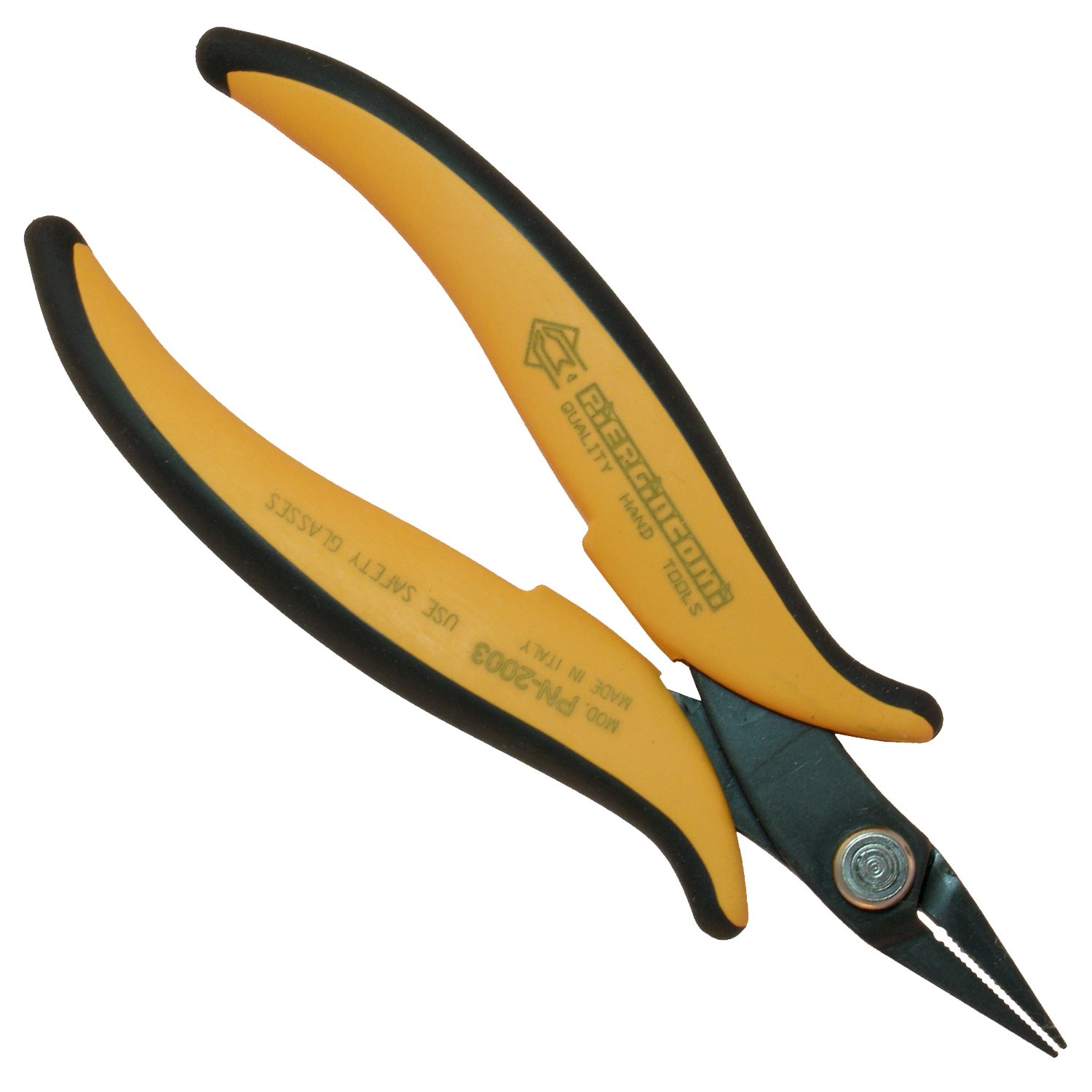 Piergi Acomi Knurled PN2003 Flat-Nose Pliers, Jaw Width 3 mm Length 20 mm Steel Thickness: 3.0 mm