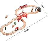 Giant bean Forest Theme Wooden Train Set 36 Pieces Toddler 3-7 Expan&able view 6