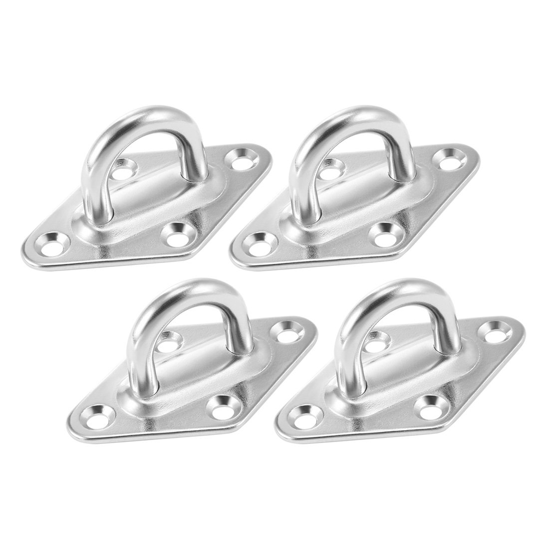 Sourcingmap 316 Stainless Steel 8mm Thick Ring Sail Shade Diamond Pad Eye Boat Rigging 4pcs