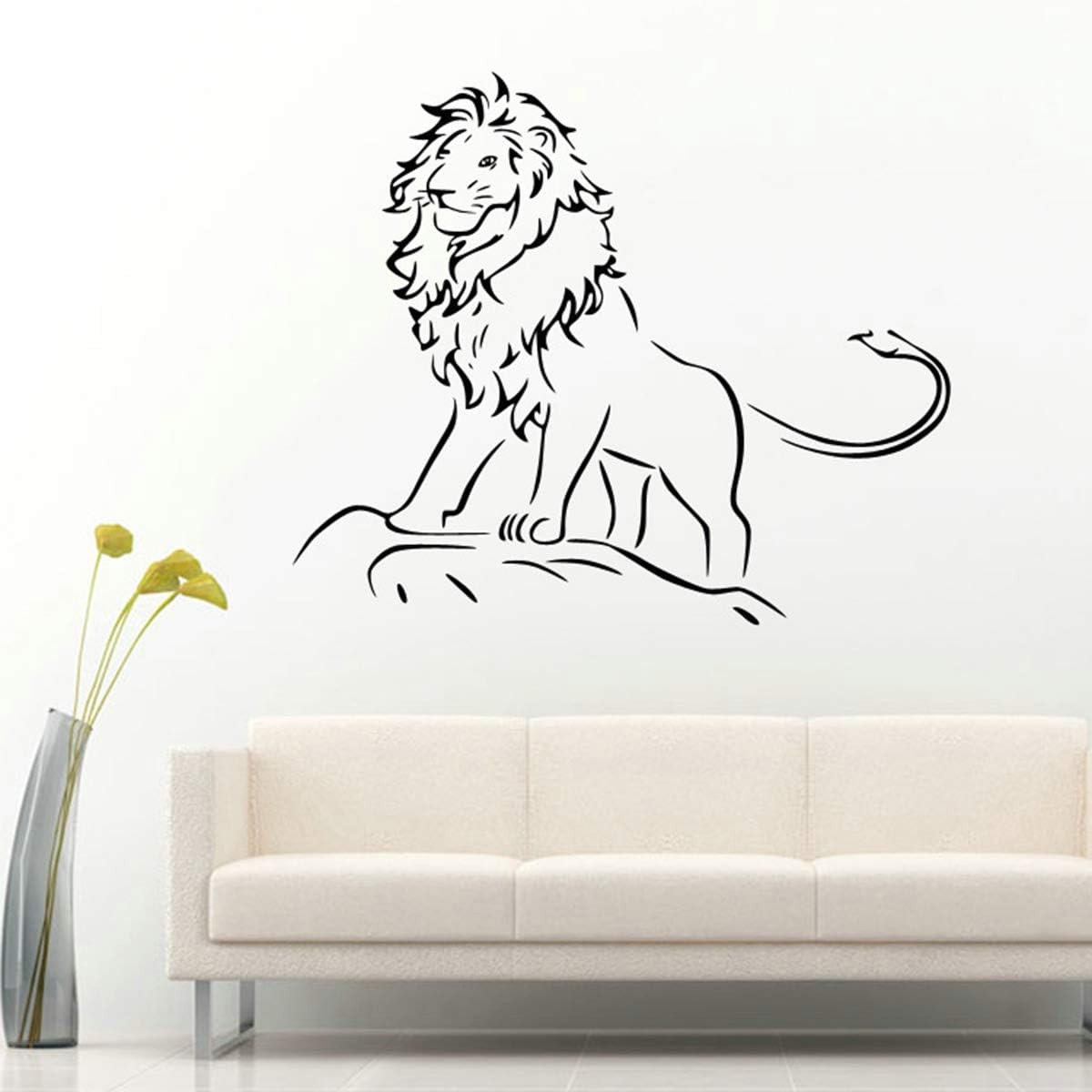 Lion King Wall Stickers Baby Wall Mural Vinyl Kids Room Nursery Wall Decal (22.8"x19")
