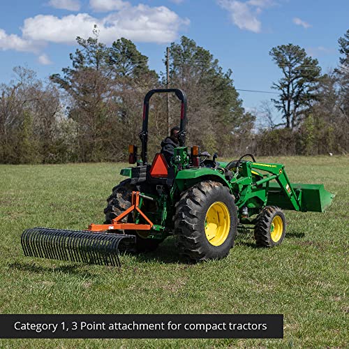 Titan Attachments 3 Point 4 FT Landscape Rake for Compact Tractors