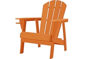 Restcozi Adirondack Chairs, HDPE All-Weather Adirondack Chair, Fire Pit Chairs (Classic, Dark Orange)