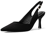 Rilista Womens Slingback Pumps Closed Pointed Toe