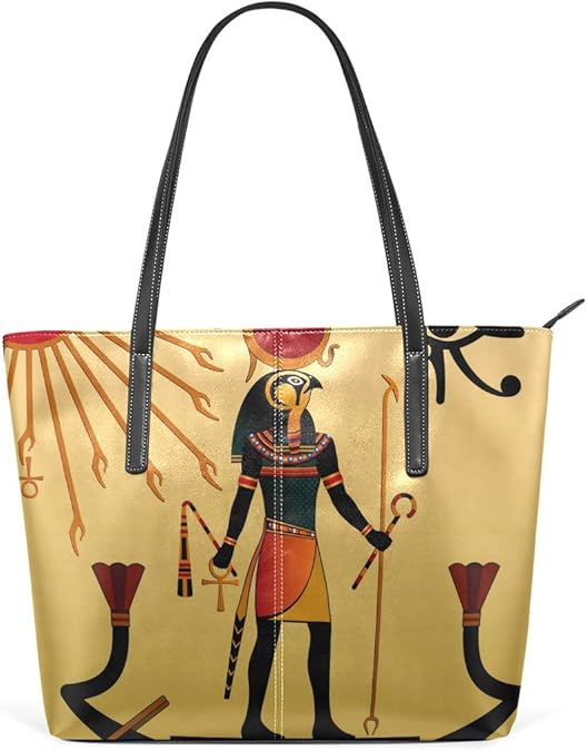 Ancient Egyptian Artwork Fashion Leather Tote Shoulder Bags Handbags