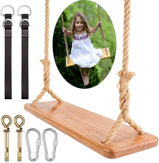 Columpio de Madera Asiento Columpio Columpio de árbol Colgante para