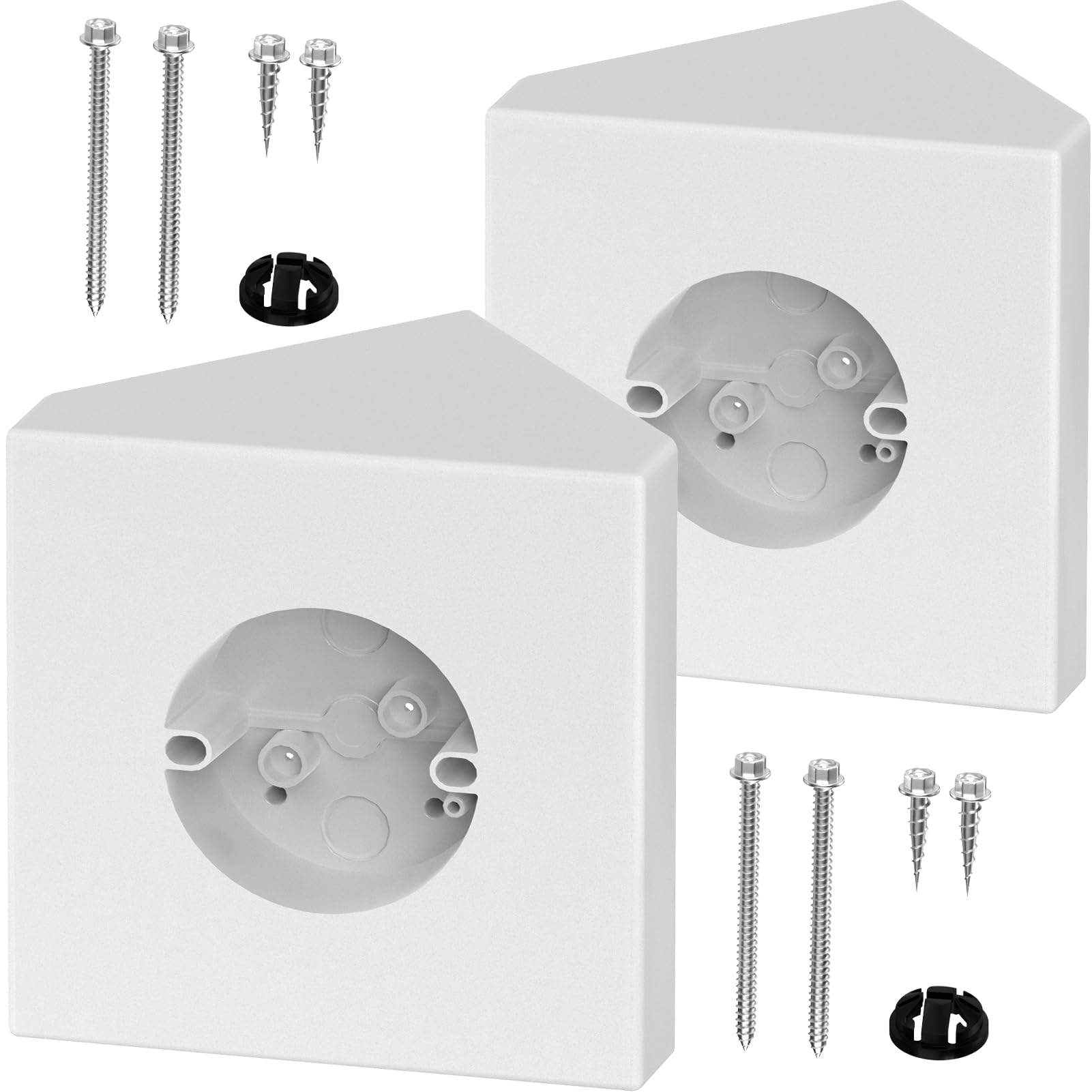 Photo 1 of Fan Mounting Box, Ceiling Fan Mounting Bracket, Ceiling Fan Mounting Box, Ceiling Fan Mounting Kit, Fan Mounting Bracket, Fits Cathedral Ceiling Angles of 80° or Up, White, 2-Pack