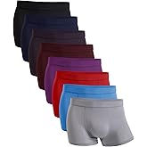 youlehe Men's Underwear Soft Bamboo Viscose Boxer Briefs Stretch Trunks Pack