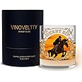 Vinoveltty Horse Whiskey Glasses,Bourbon Gifts for Men Women, Father's Mother's Day Christmas Birthday Derby Festival Gifts for Horse Lovers Husband Brother, Horse Bourbon Glass(300ML)