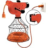 Chromex Wall Mounted Extension Cord Winder Organizer with 2 Fixed and 1 Swivel Wall Mount Brackets, Portable from Wall to Wall