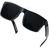 LYZOIT Extra Large Sunglasses for Big Wide Heads Mens Polarized XL Oversized Square Sun Glasses