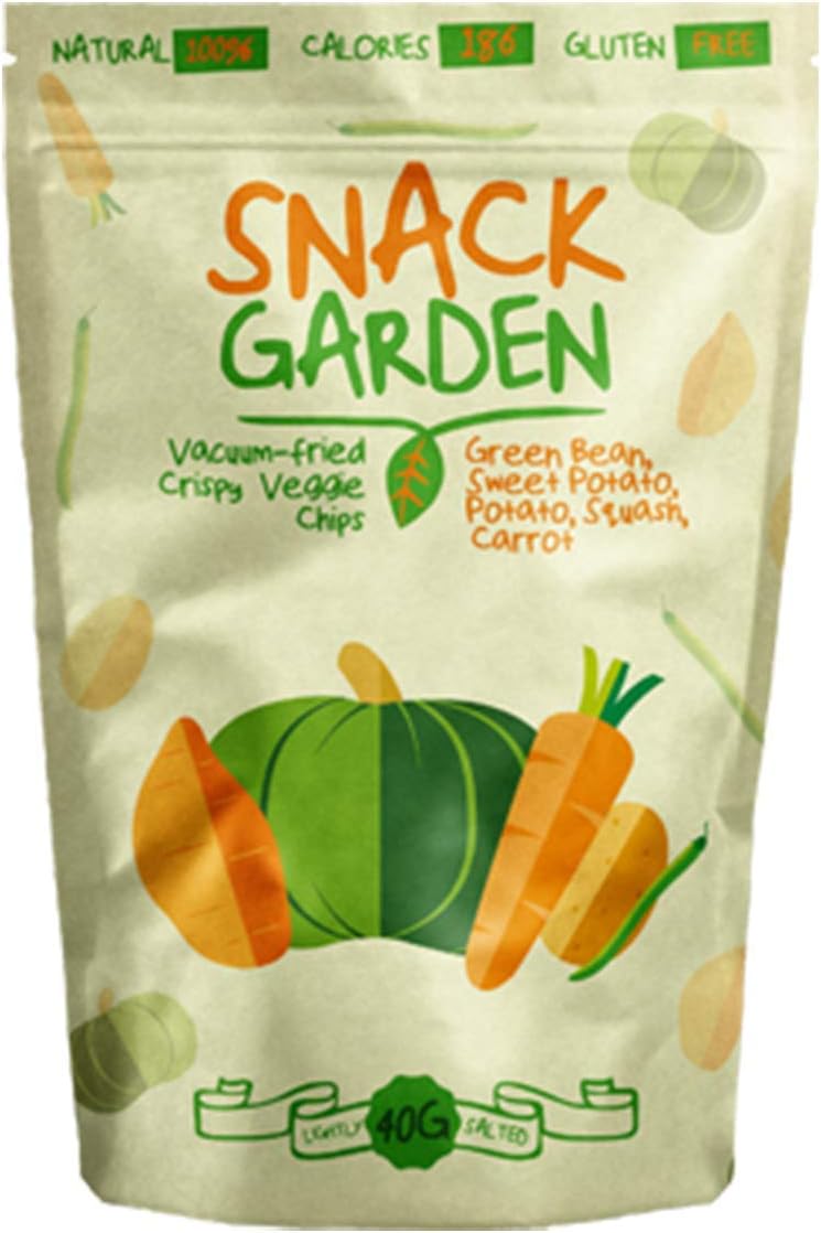 Snack Garden Vacuum Fried Crispy Vegetable Crisps 40 Grams (Pack of 10)
