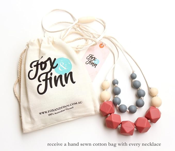 fox and finn teething necklace