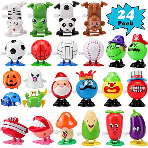 FittiDoll 24 Pack Wind Up Toys Assorted Wind-up Toys for Kids - Thumbnail 7