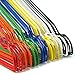 HANGERWORLD 20 Pack Multi Colored Wire Hangers - Strong 13 Gauge, 16inch Adult Size Coat Clothes Hanger