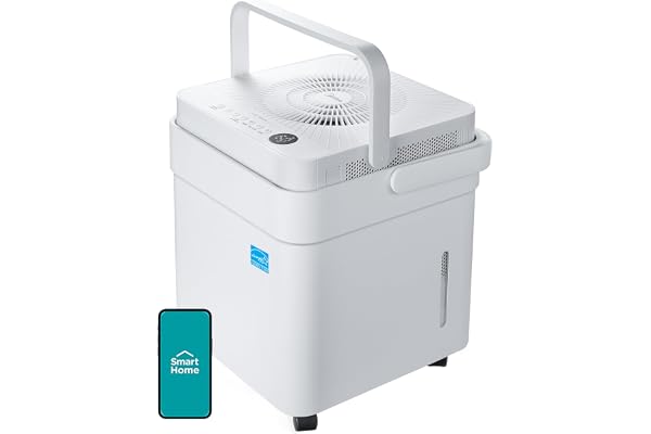 Midea Cube 20 Pint Dehumidifier for Basement and Rooms at Home for up to 1,500 Sq. Ft., Smart Control, Works with Alexa (Whit