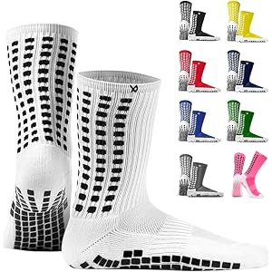 Lux Dual Grip Soccer Socks for Men & Women - DualGrip Engineered for Performance & Comfort - Anti-Slip Grip Socks for Soccer