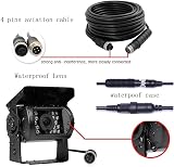 CAMECHO IR Night Vision Waterproof Reversing Camera 10M 4 Pin Cable 12V 24V view 2