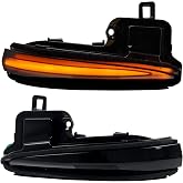 HIGH FLYING Car Accessories Side Mirrors LED Sequential Dynamic Blackout Turn Signal Lights Indicator 2pcs/Pair for Toyota Tacoma 16-23, RAV4 19-25, Highlander 2020-2025 (Blackout)