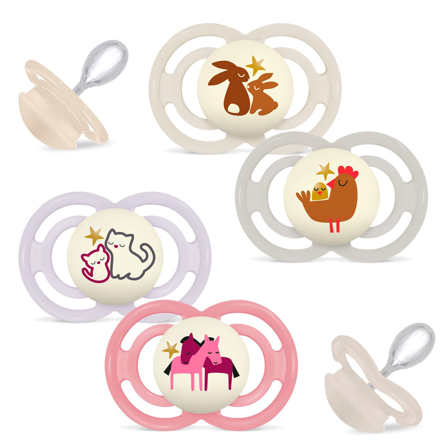 MAM Perfect Night 16+ Dummy Dental, pack of 3, glow in the dark