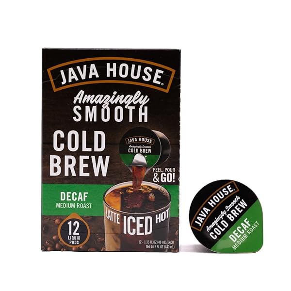 JAVA HOUSE DECAF MEDIUM ROAST COLD BREW CAPSULES,...