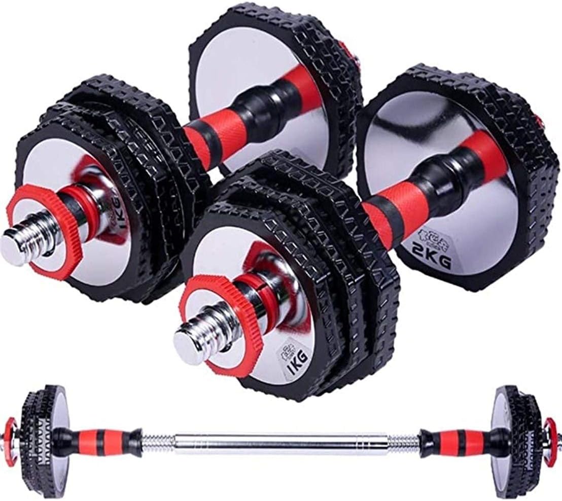 Home Men Sport Dumbbells 15/20KG Dumbbell Weight Set Dumbbells Barbell Combination Detachable for Gym Home with Portable Box Durable (Size : 15kg)