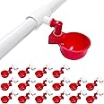 Automatic Chicken Water Cups For PVC Pipe System – 16-Pack Poultry Waterer Kit For Chickens, Ducks, Quail & Turkeys